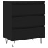 Aparador de madera contrachapada negro 60x35x70