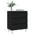 Aparador de madera contrachapada negro 60x35x70