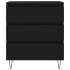 Aparador de madera contrachapada negro 60x35x70