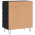 Aparador de madera contrachapada negro 60x35x70