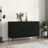 Aparador de madera de ingeniería negro 100x36x60