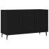 Aparador de madera de ingeniería negro 100x36x60