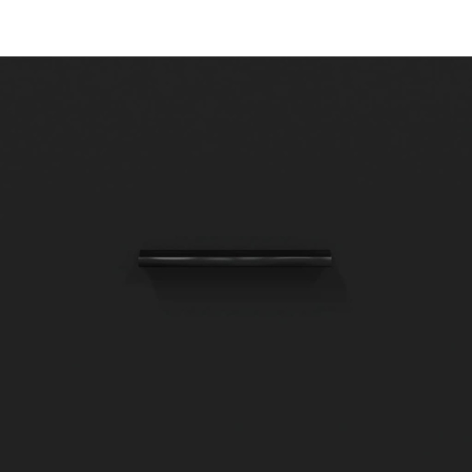 Aparador de madera de ingeniería negro 100x36x60