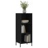 Aparador de madera de ingeniería negro 34,5x32,5x90