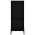 Aparador de madera de ingeniería negro 34,5x32,5x90