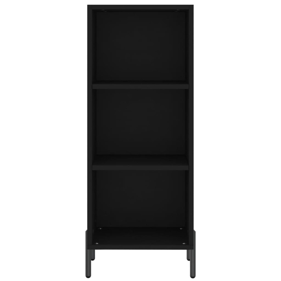 Aparador de madera de ingeniería negro 34,5x32,5x90