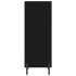 Aparador de madera de ingeniería negro 34,5x32,5x90