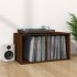 Caja para discos de vinilo contrachapado marrón 71x34x36