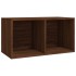 Caja para discos de vinilo contrachapado marrón 71x34x36