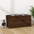 Caja para discos de vinilo contrachapado marrón 71x34x36