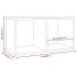 Caja para discos de vinilo contrachapado marrón 71x34x36
