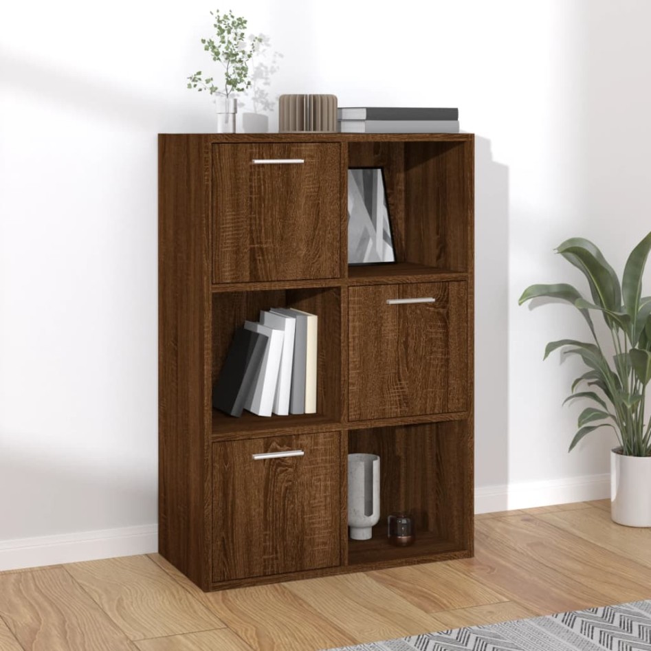 Mueble de almacenaje marrón roble 60x29,5x90