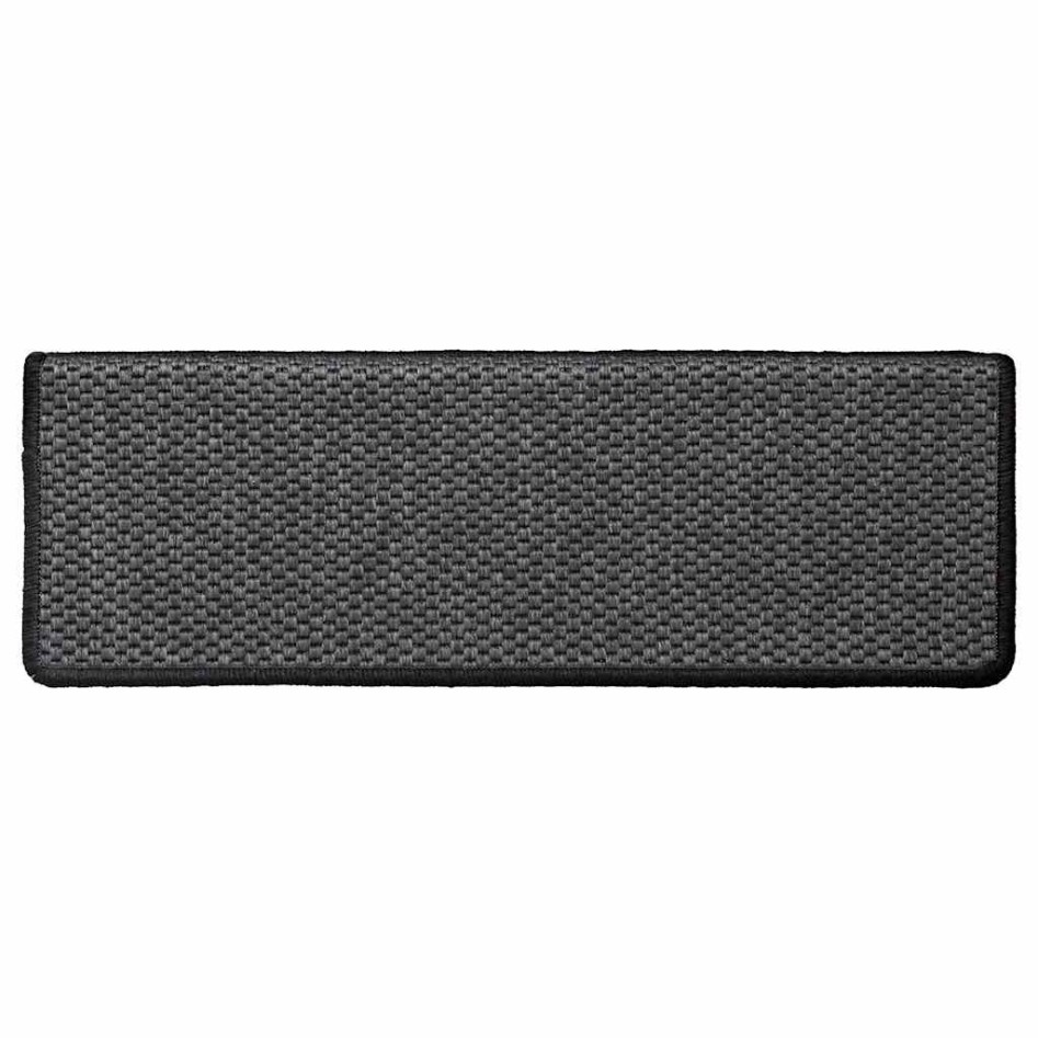 Alfombra autoadhesiva escalera sisal 15 uds antracita