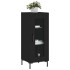 Aparador de madera contrachapada negro 34,5x34x90