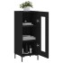 Aparador de madera contrachapada negro 34,5x34x90