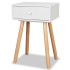 Mesitas de noche 2 uds madera maciza de pino blanco 40x30x61