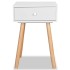 Mesitas de noche 2 uds madera maciza de pino blanco 40x30x61