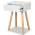 Mesitas de noche 2 uds madera maciza de pino blanco 40x30x61