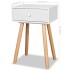 Mesitas de noche 2 uds madera maciza de pino blanco 40x30x61