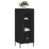 Aparador de madera contrachapada negro 34,5x34x90