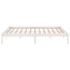 Estructura de cama sin colchón madera maciza blanco 160x200