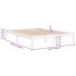 Estructura de cama sin colchón madera maciza blanco 160x200