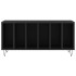 Mueble para discos madera contrachapada negro 100x38x48