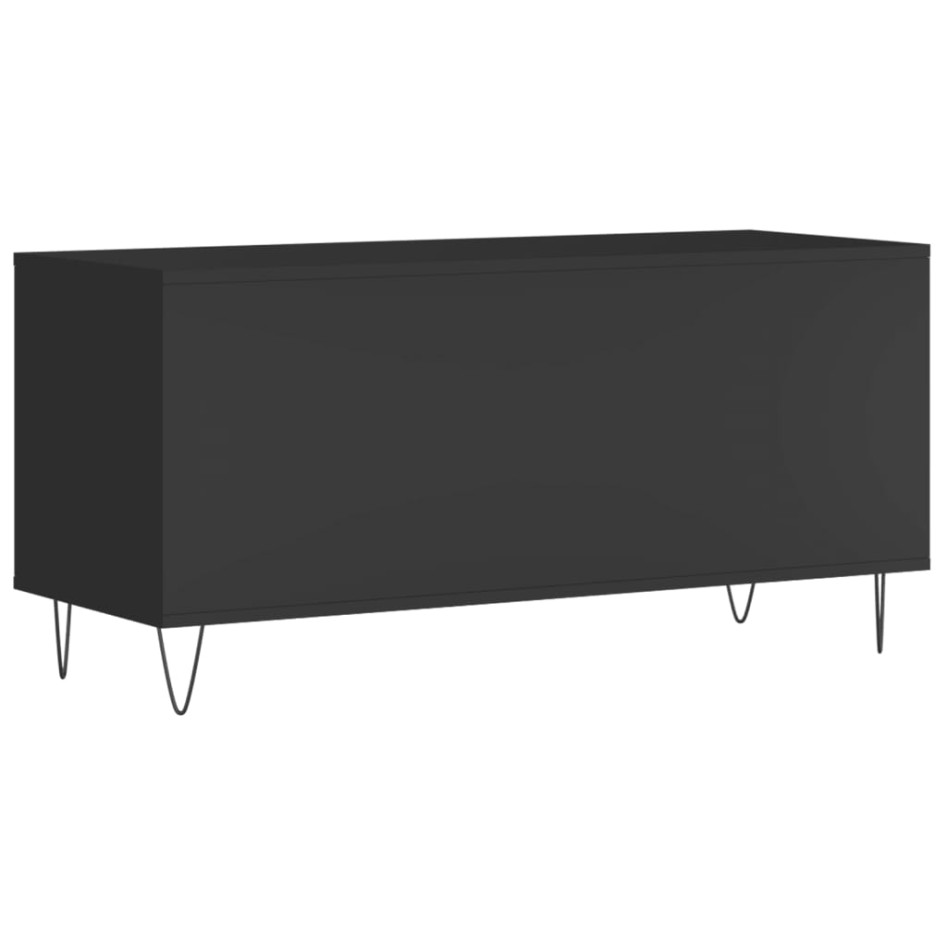 Mueble para discos madera contrachapada negro 100x38x48