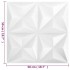 Paneles de pared 3D 24 unidades blanco origami 6 m² 50x50