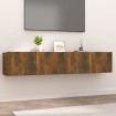 Muebles de TV 2 uds madera ingeniería color roble 80x30x30 cm