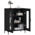 Aparador de madera de ingeniería negro 69,5x34x90