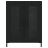 Aparador de madera de ingeniería negro 69,5x34x90