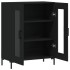 Aparador de madera de ingeniería negro 69,5x34x90