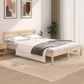 Estructura de cama doble pequeña sin colchón 120x190