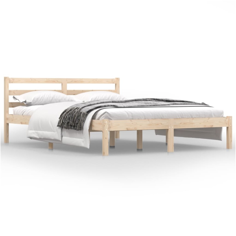 Estructura de cama doble pequeña sin colchón 120x190