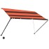 Toldo retráctil con LED naranja y marrón 250x150