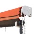 Toldo retráctil con LED naranja y marrón 250x150