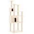 Rascador para gatos con postes de sisal crema 166