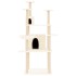 Rascador para gatos con postes de sisal crema 166