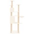 Rascador para gatos con postes de sisal crema 166
