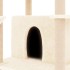 Rascador para gatos con postes de sisal crema 166