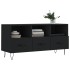 Mueble de TV madera de ingeniería negro 102x36x50