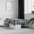 Estructura cama sin colchón con estribo metal blanco 90x190