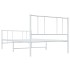 Estructura cama sin colchón con estribo metal blanco 90x190