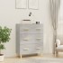 Aparador de madera contrachapada gris hormigón 70x34x90