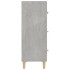 Aparador de madera contrachapada gris hormigón 70x34x90