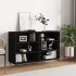 Aparador de madera contrachapada negro 103,5x35x70