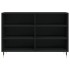 Aparador de madera contrachapada negro 103,5x35x70