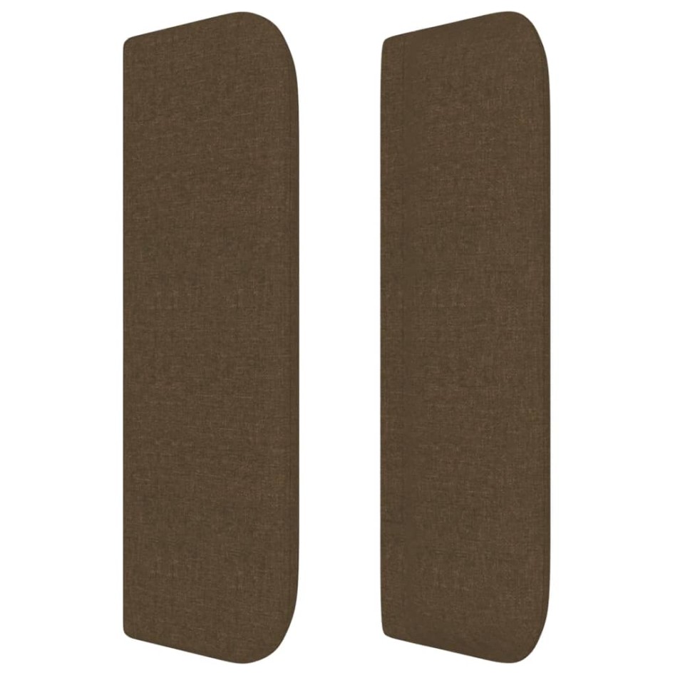 Cabecero de tela gris oscuro 183x16x78/88