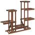 Soporte para flores madera maciza abeto 95x25x96